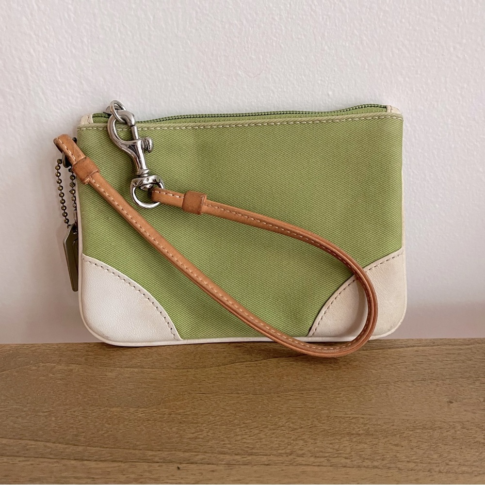 Green Coach Wristlet